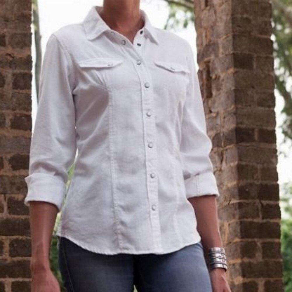 Barnfly bucking horse jacquard womens shirt M1027d